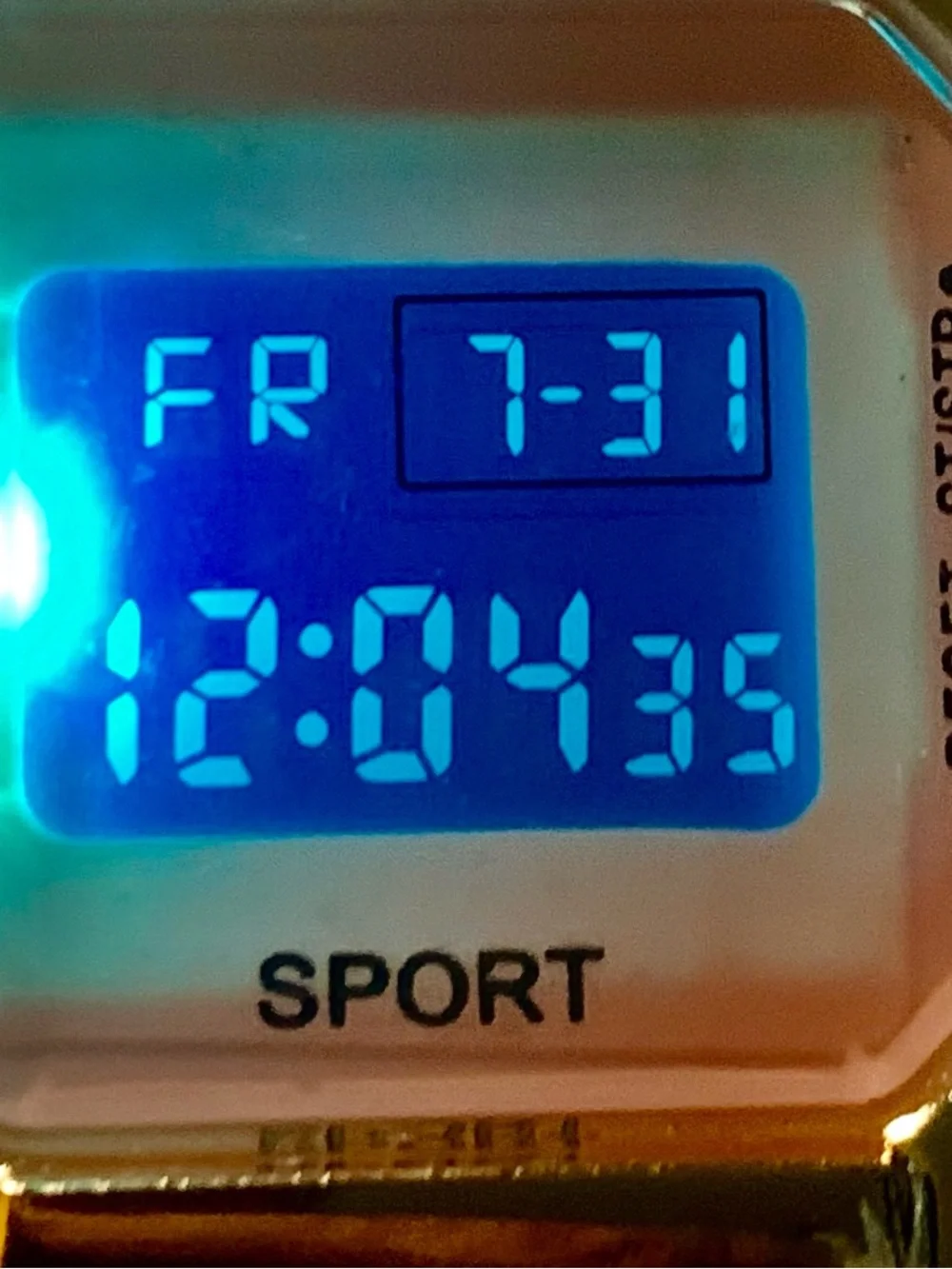 Unisex Digital Wristwatch Chrono Day Date Backlight Alarm Silicone Band Working